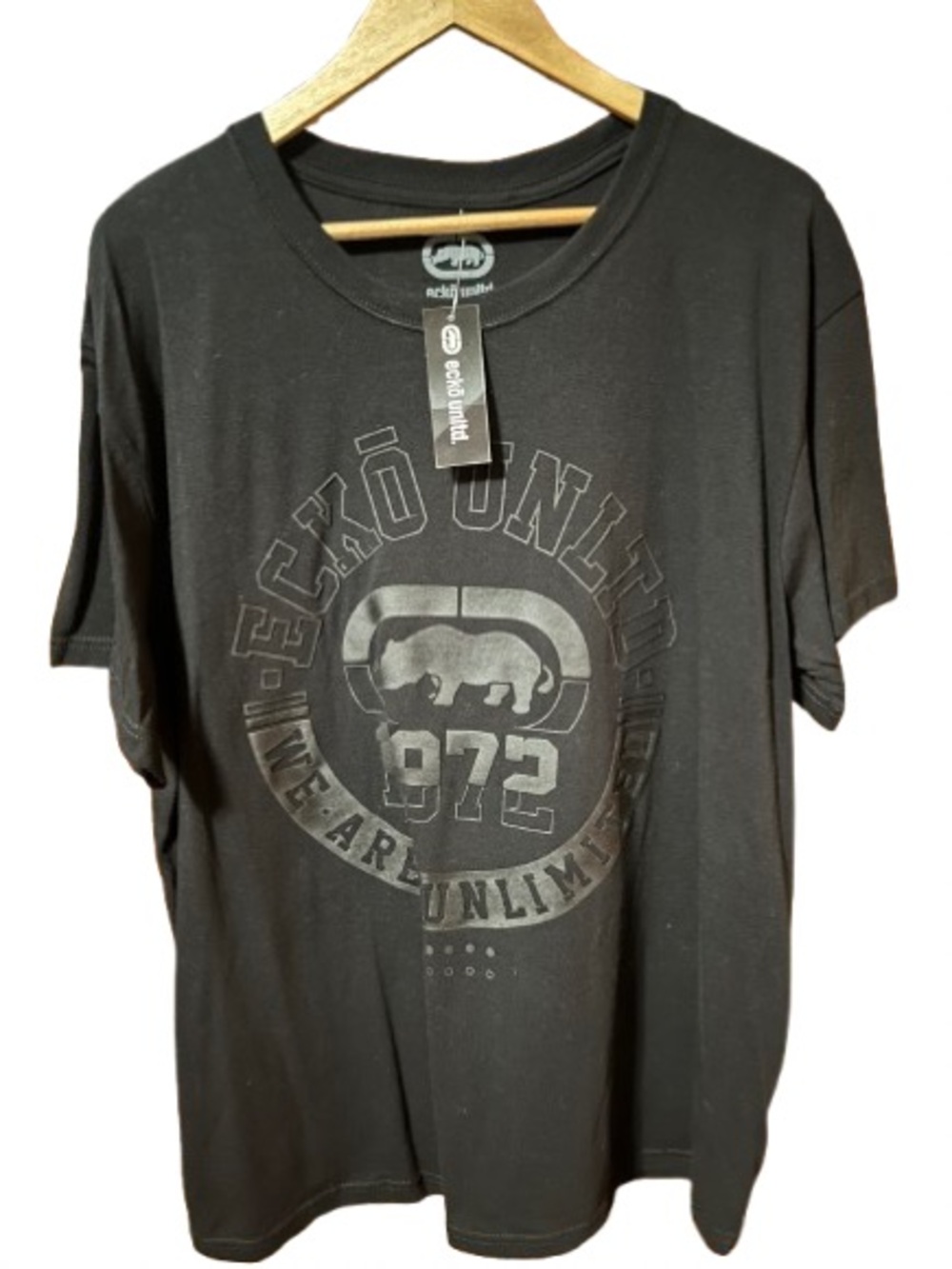 NWT Ecko Unlimited Black Short-Sleeve Graphic Tee Shirt Size XL